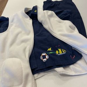 Pants vest and shirt